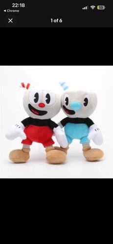 2pcs cuphead mugman plush - 2pcs,