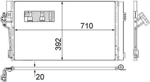 Condenser mahle fits - condenser,