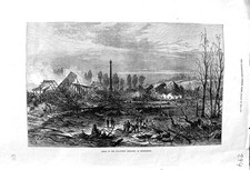 Original Old Antique Print