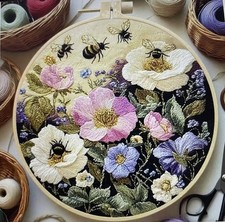 Embroidery Kit - Bumble Bees