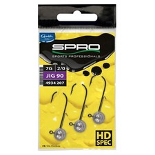 SPRO Jig Head 90 HD Round Jighead Black Nickel Gamakatsu Hook