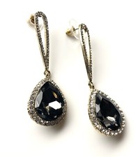 Smokey Glass Crystal Pear