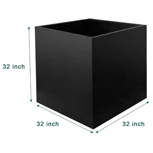 Galvanized steel planter - galvanized,