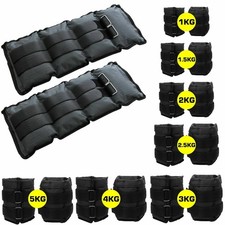Black Double Strap Leg Ankle Wrist Weights For Running Fitness Strength Training