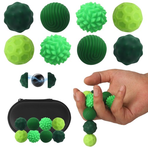 Green silicone sensory balls - green,