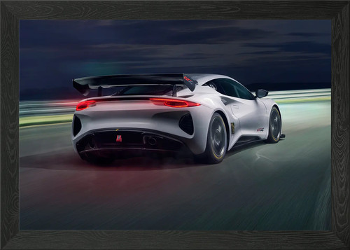 Lotus emira gt4 framed wall - gt4,