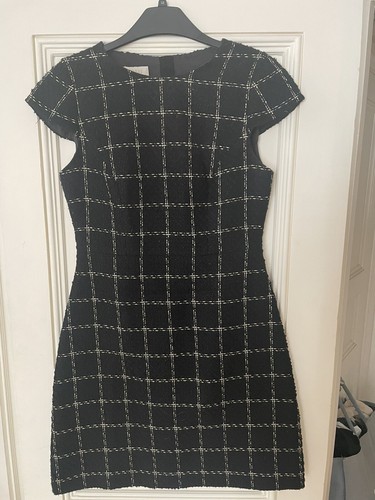 Hobbs black white boucle dress - black,