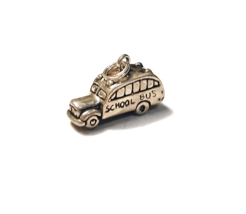 Sterling silver school bus - sterling,