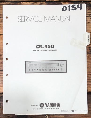 Yamaha 450 receiver service - cr-450,