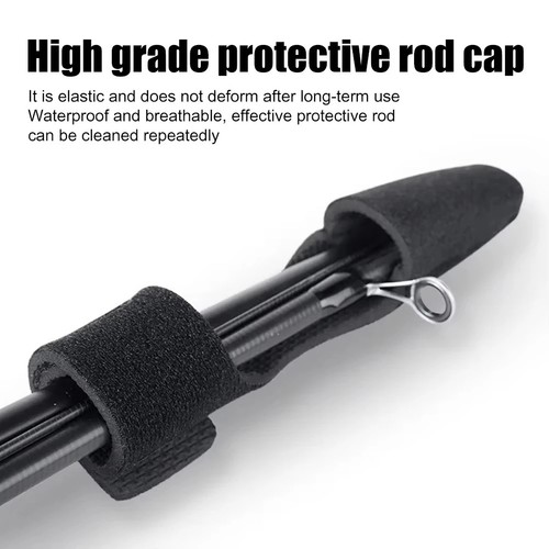 Black rod tip protector and - black,