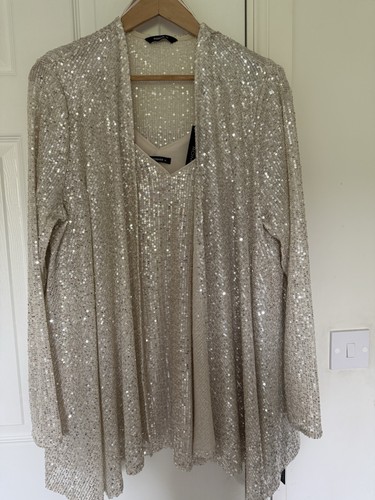 Roman gold sequin vest - gold, vest/jacket