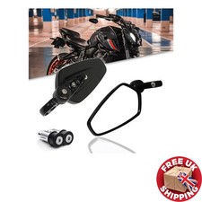 MOTORCYCLE MIRRORS NEW Rear View CNC Aluminum Pair UK Motorbike Universal 7/8''