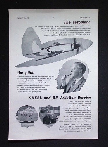 Original 1953 advert - advert, westland