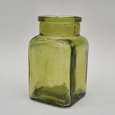 Vintage green glass - green, bottle