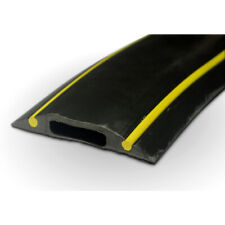 PC229 Rubber Cable Floor Cover Protector Hazard Black Yellow 10cm piece