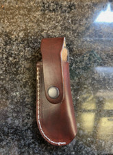 Dark Brown Leather Opinel Knife Sheath Made To Fit An Opinel 8