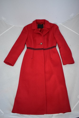 Prada red wool button popper - red,