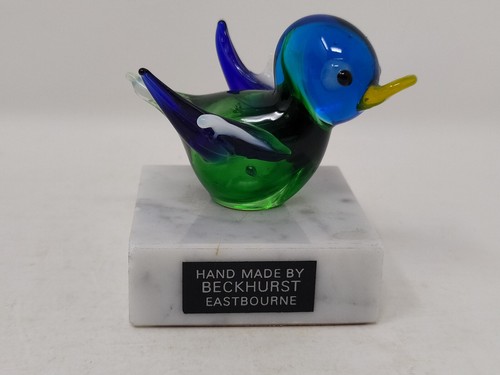 Handcrafted glass cute duck - glass,