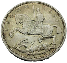 George V 1935 Silver Jubilee "Rocking Horse" Crown Coin In Good Condition #242