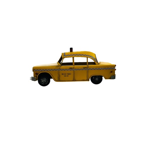Metal nyc taxi ornament - metal,