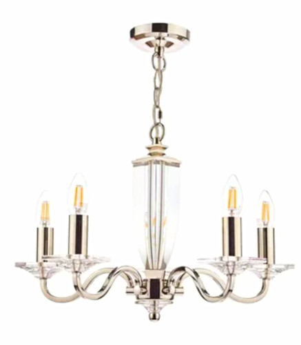Chrome multi arm light - multi-arm, 5-light