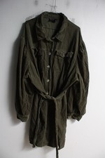 Asos Womens Corduroy Cord Belted Dress - Green - Size 24 (L14)