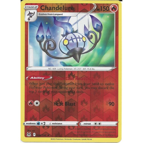026 196 chandelure - 026/196,