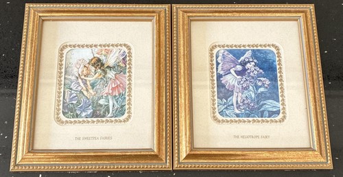 Pair vintage flower fairies - flower,