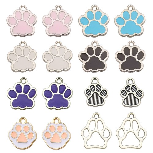 Pet paw charms set - pet,
