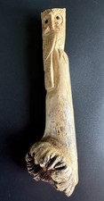 Hand Carved Wood Owl 19.5 cm