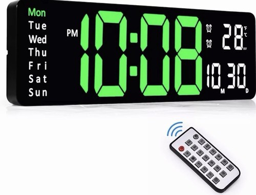 Led wall mounted clock - clock, large