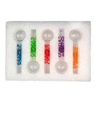 4 Inch Glow In The Dark, 5pcs Small Portable Heat Resistant Glass Oil Burner