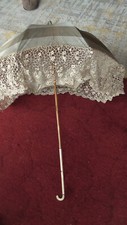 Vintage Silk and Lace  Parasol; 66cms overall; in need of tender, loving care.