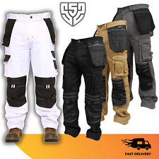 SSS® Mens Cargo Utility Work Trousers Heavy Duty Working Pants Holster Pockets