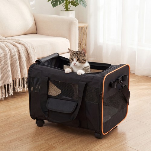 Rolling pet carrier wheels - rolling,