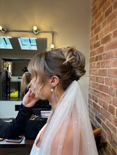 Richard designs Cathedral Length Pearl scatter Veil C622A