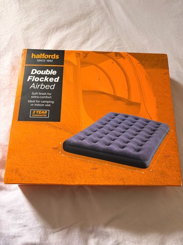 Halfords double flocked - , airbed