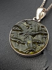 Moldavite pendant on 925