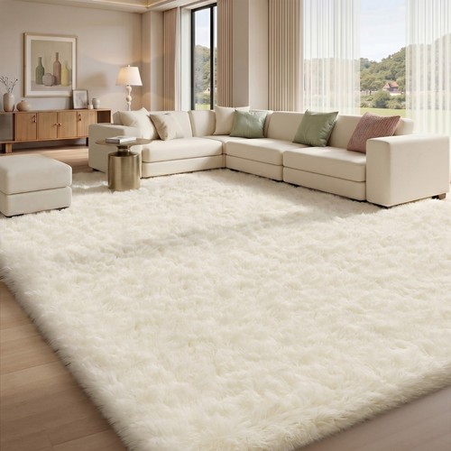 Fluffy rugs anti slip large - fluffy,