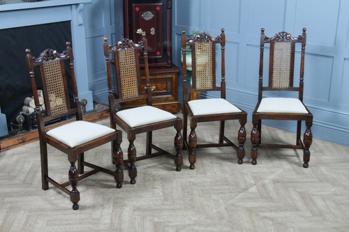 Set antique oak jacobean - set,