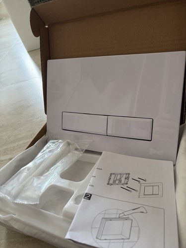 Glossy white flush - plate, for