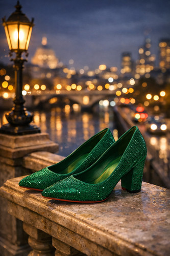 New diamante block heel - , court