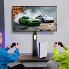 Electric Lift Height TV Floor Stand Mobile TV Stand Home Entertainment for 32-75