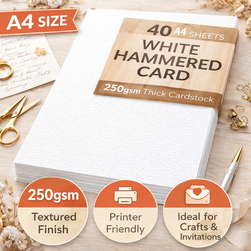 White hammered card - 40,