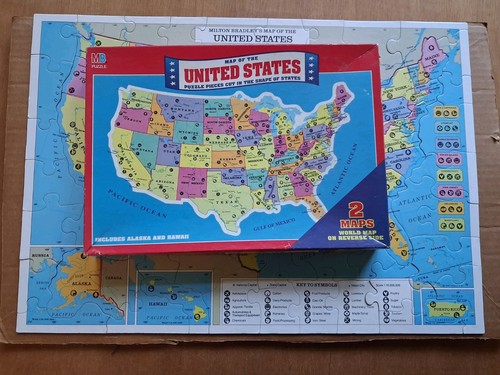 Vintage puzzle united states - vintage,