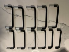 11 X IKEA Bagganas 143mm 5-5/8" Kitchen Cabinet Handle Pulls Black Metal
