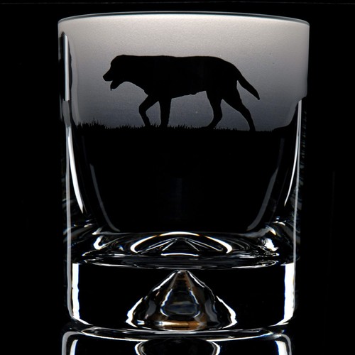 Labrador dog whiskey - dog, tumbler