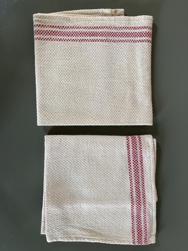 Vintage linen tea towels - 2,