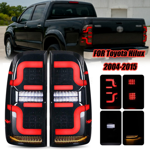 Black dynamic led tail lights - black,