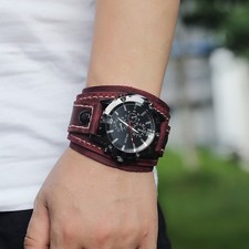 Retro Wide Genuine Leather